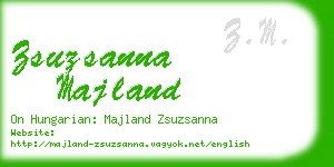 zsuzsanna majland business card